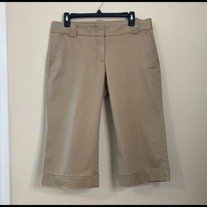 J Crew Favorite Fit Tan Capri Stretch Size 10